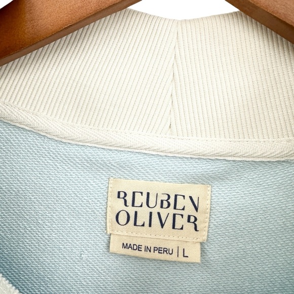 REUBEN OLIVER Mock Neck Sweatshirt Blue - Picture 6 of 7